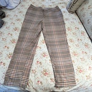 By Anthropologie plaid cuffed pant US sz 10